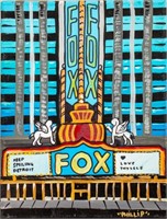 Phillip Diaz "Fox Theater" Acrylic on Canvas