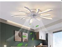 Becailyer 30.7" Modern Ceiling Fan With Lights, 52