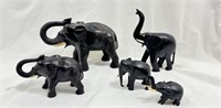 BEAUTIFUL HANDCARVED WOOD ELEPHANT FIGURINES