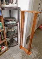 Plastic Corner Shelf & Heater; Wood Display Shelf