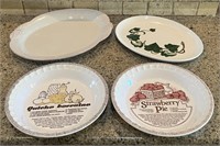 2 Vintage 1983 Royal China Recipe Plates Country
