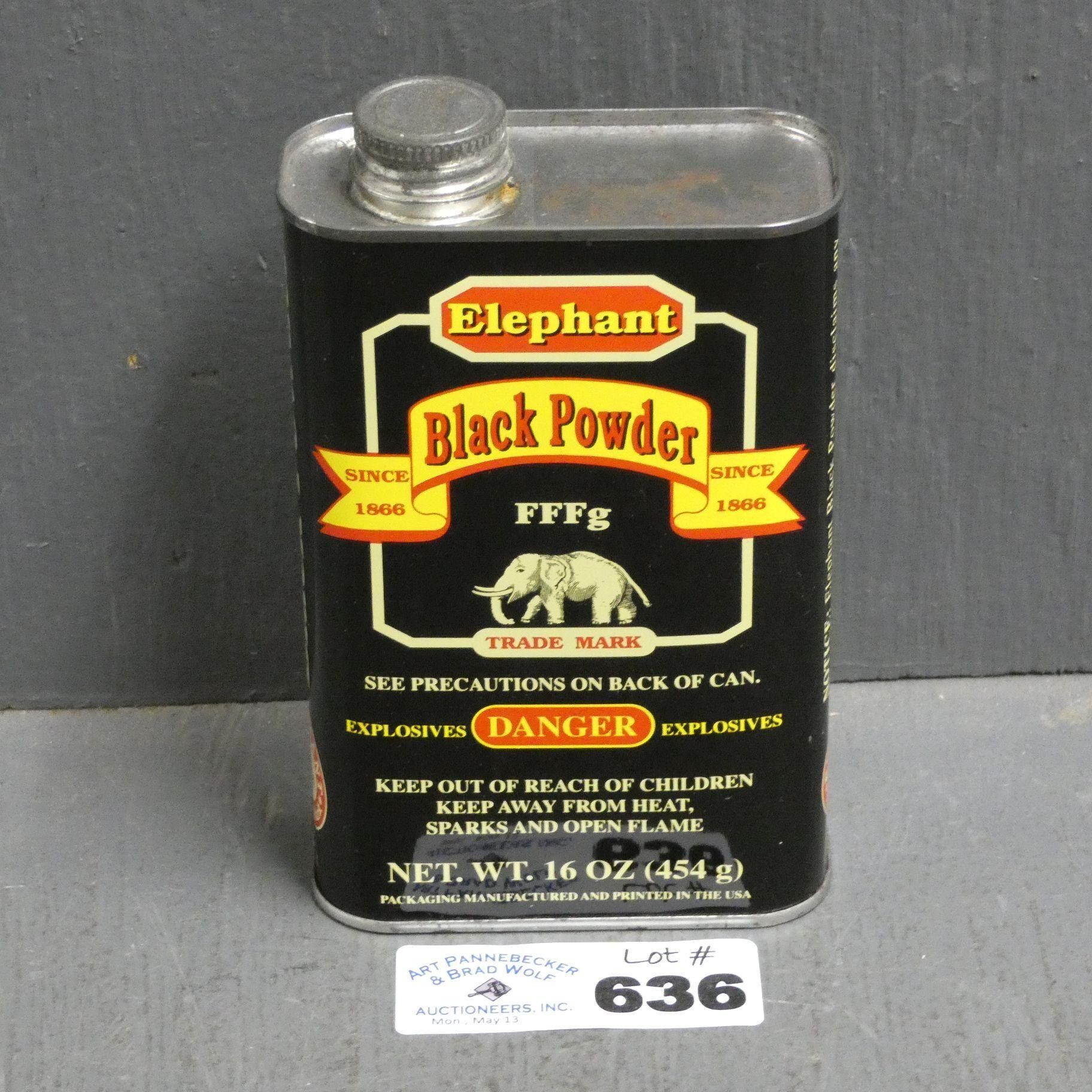 Elephant Black Powder Can Full