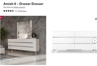 Amiah 6 Drawer Double Dresser NEW W/ DAMAGE*