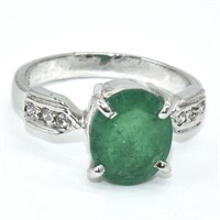 S/Sil Green Onyx (1.8ct) Ring