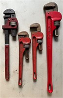 Lot of Four Pipe Wrenches