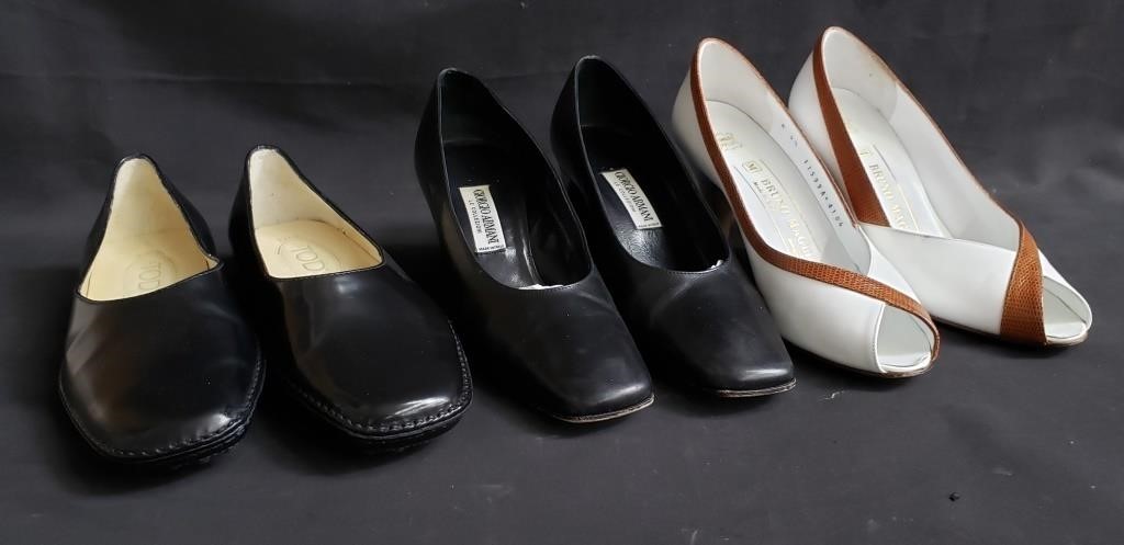Group of designer-style ladies' shoes, box lot