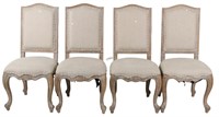 SET OF 4 COUNTRY FRENCH STYLE SIDE CHAIRS