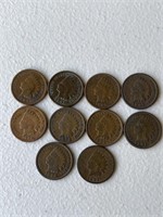 Lot of (10) Indian Head Pennies (ALL 1800’s!!)
