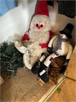 Plush Christmas including Santa, Tree and Snowman