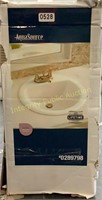 AquaSource White Bathroom Sink 19”W x 8.3”D