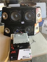JVC CD player and 2 speaker boxes