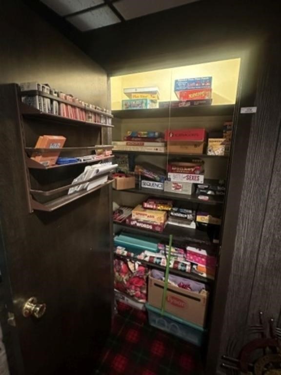 Closet of Games, Cards, Wrapping Paper