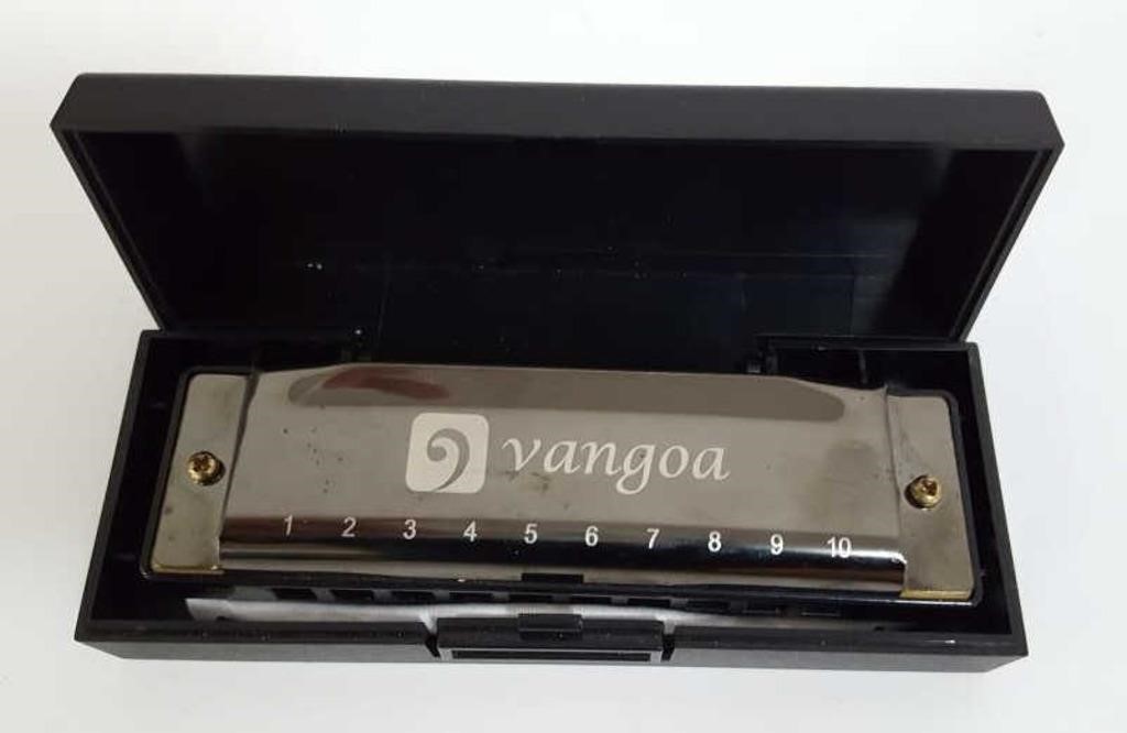 Vintage VANGOA Harmonica, Case