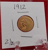 1912 - 2 1/2 Dollar Gold Piece