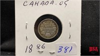 1886 Canadian small nickel