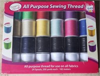 24 Spools of Thread in Unopened Box