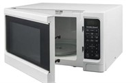 1.1 cu ft Digital White Microwave Oven