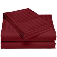 King Burgundy Egyptian-Quality Cotton Sheet Set