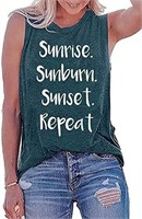 Women's Sunshine Sleeveless Tank Top, Large