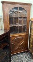 Antique Walnut Corner Cupboard