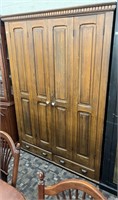 Antique Softwood Two Door Wardrboe