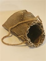 VTG TREE BARK PRIMITIVE POUCH WITH ROPE STRAP