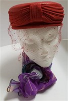 Lot w/ Ladies 22 MSC Hat, Floral Scarf, and Foam