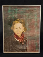 FRAMED OIL PAINTING OF VIVIAN HARRINGTON WHITT