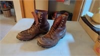 RED WING LEATHER BOOTS SIZE 10 AND A HALF