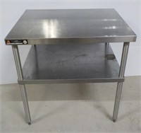 Stainless steel counter.