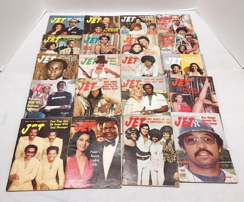 Twenty 1970's JET Black Americana Magazines