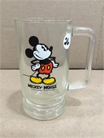 Vintage Walt Disney Mickey Mouse Glass Beer Mug