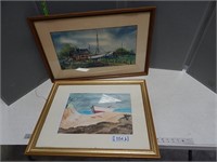 2 Framed and matted prints