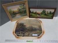 3 Antique framed prints
