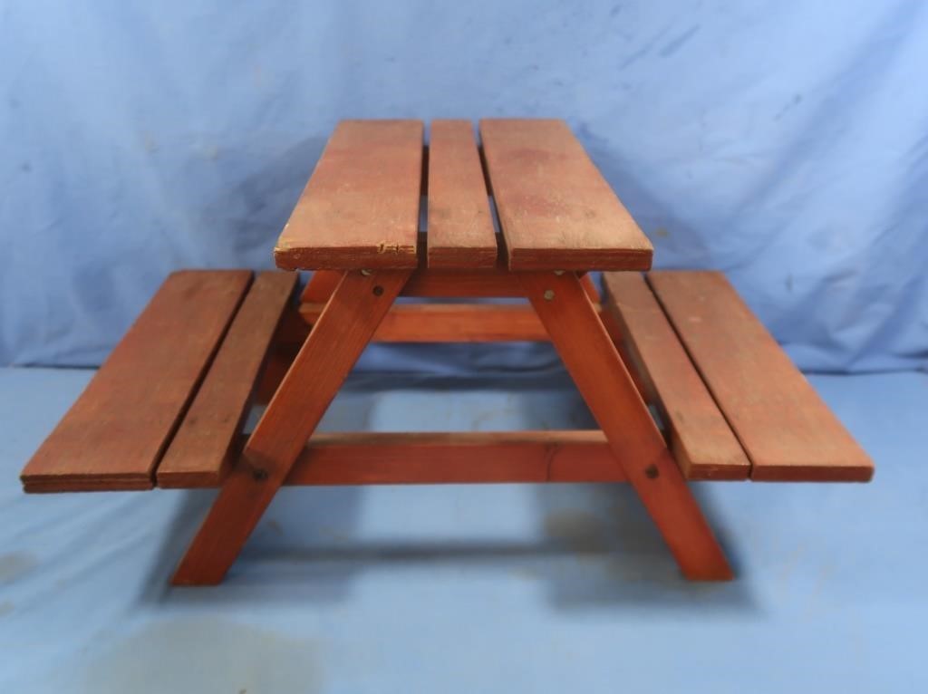 Mini Wooden Picnic Table