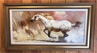 Beautiful Artist Signed Horse Oil Painting