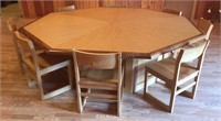 Custom 100” Octagon Conference table, Amish built