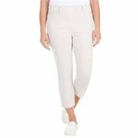 Hilary Radley Women's 10 Slim Leg Capri, Beige 10