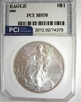 2002 Silver Eagle MS70 LISTS $315
