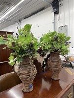 2 Bent Willow Vases