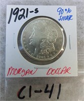C1-41 1921s Morgan silver dollar
