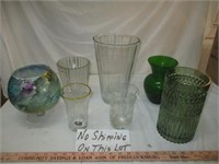 Crystal & Glass Vases - 7pc