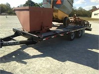 (T)2016 moritz 16 ft flat bed trailer