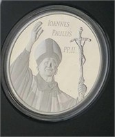2005 Fine Silver $10 Pope John Paul II Commem. NO