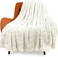 TOONOW Faux Fur Luxury Throw Blanket