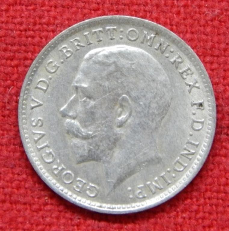 1921 Great Britain Silver 3 Pence
