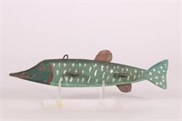 8.5" Northern Pike Fish Spearing Decoy, Unknown