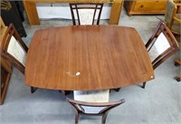 Retro Style Modern Dining Table And 4 Chairs