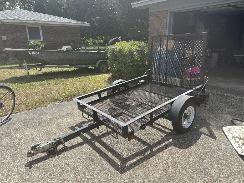 4'X6' cargo trailer with drop gate