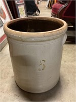14” Tall crock( cracked as shown in picture)
